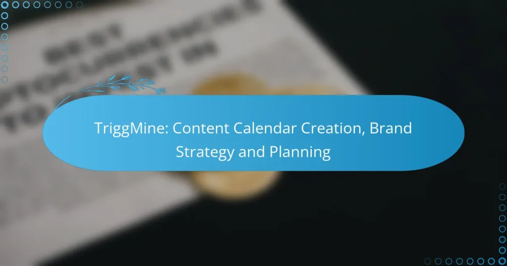 TriggMine: Content Calendar Creation, Brand Strategy and Planning