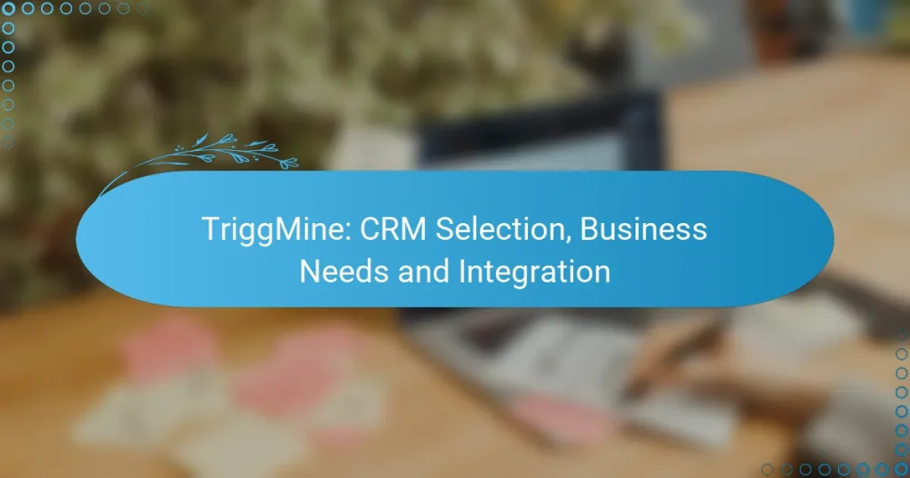 TriggMine: CRM Selection, Business Needs and Integration