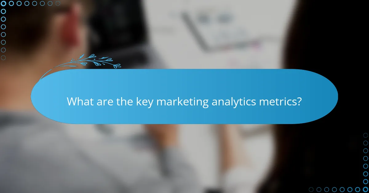 What are the key marketing analytics metrics?