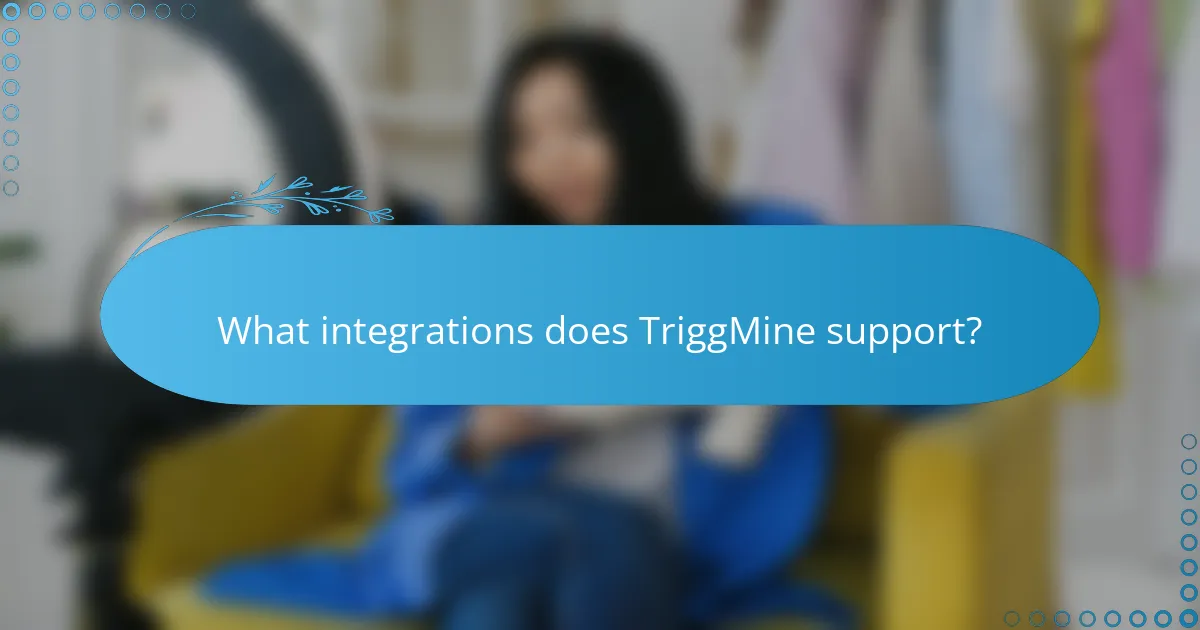 What integrations does TriggMine support?